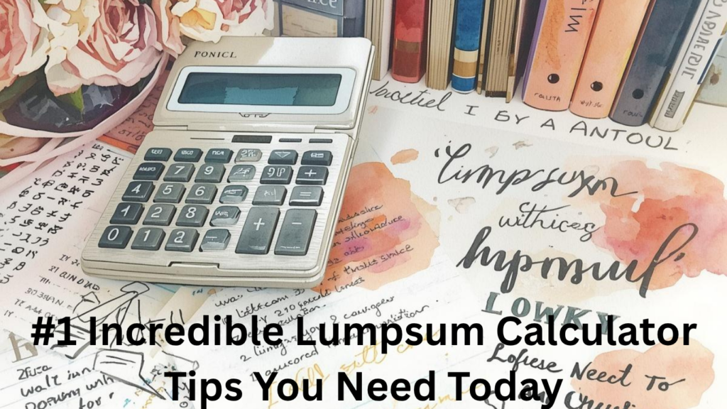 #1 Incredible Lumpsum Calculator Tips You Need Today
