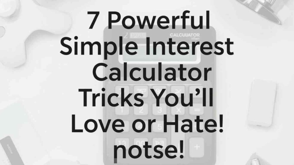 **“7 Powerful Simple Interest Calculator Tricks You’ll Love (or Hate!)”**