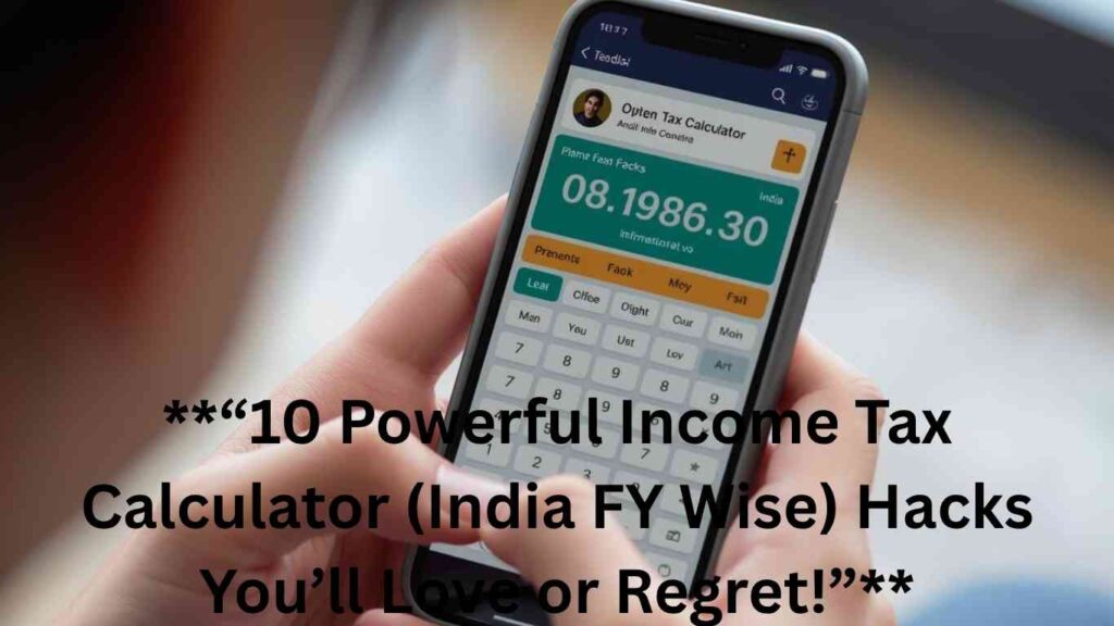 **“10 Powerful Income Tax Calculator (India FY Wise) Hacks You’ll Love or Regret!”**