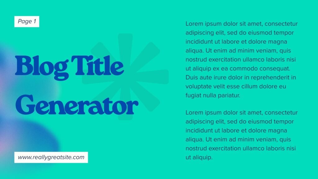 Blog Title Generator
