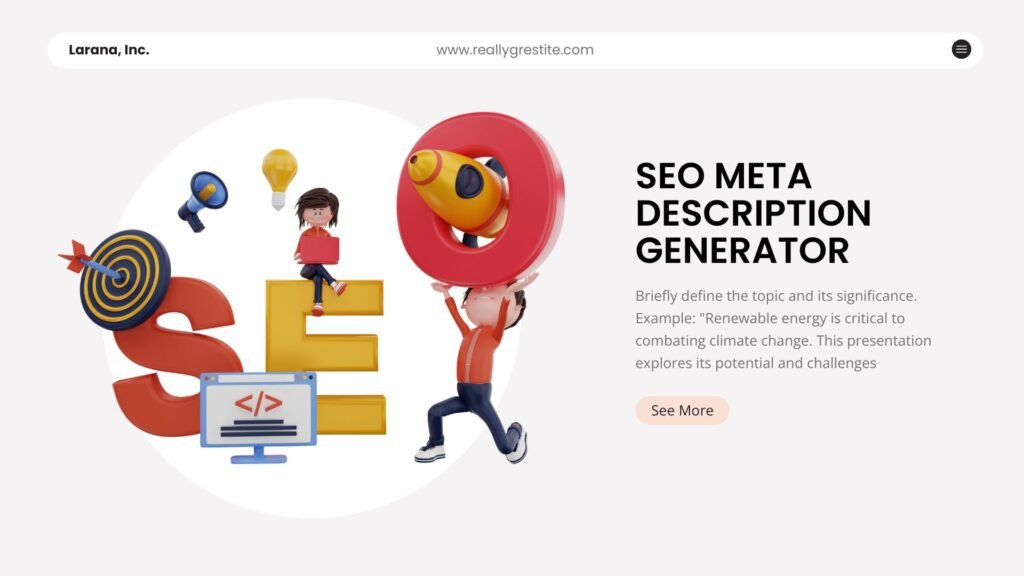 SEO META DESCRIPTION GENERATOR